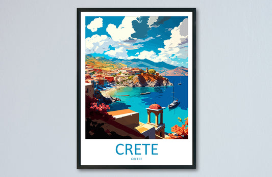 Crete Travel Print Wall Art Crete Greece Wall Hanging Home Decoration Crete Gift Art Lovers Wall Art Print Crete Greece Wall Poster Art