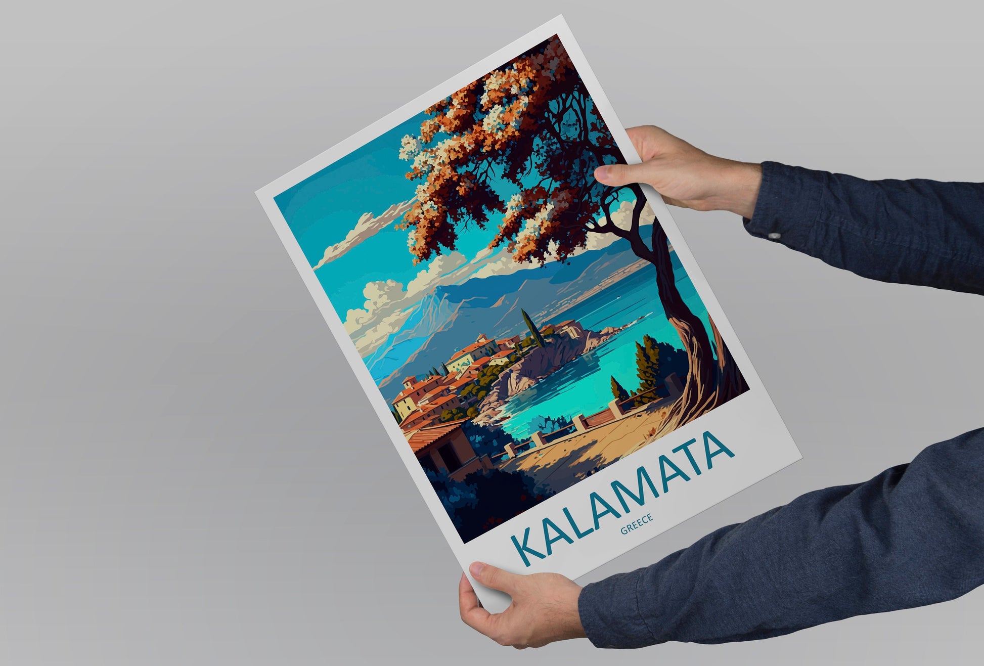 Kalamata Travel Print Wall Art Kalamata Greece Wall Hanging Home Decoration Kalamata Gift Art Lovers Wall Art Print Kalamata Greece Wall Art