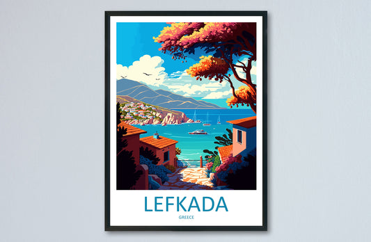 Lefkada Travel Print Wall Art Lefkada Greece Wall Hanging Home Decoration Lefkada Gift Art Lovers Wall Art Print Lefkada Greece Wall Art