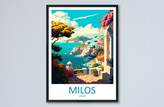 Milos Travel Print Wall Art Milos Greece Wall Hanging Home Decoration Milos Gift Art Lovers Wall Art Print Milos Greece Wall Art