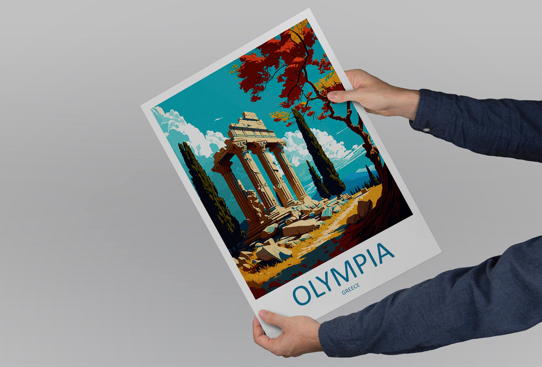 Olympia Travel Print Wall Art Olympia Greece Wall Hanging Home Decoration Olympia Gift Art Lovers Wall Art Print Olympia Greece Wall Art