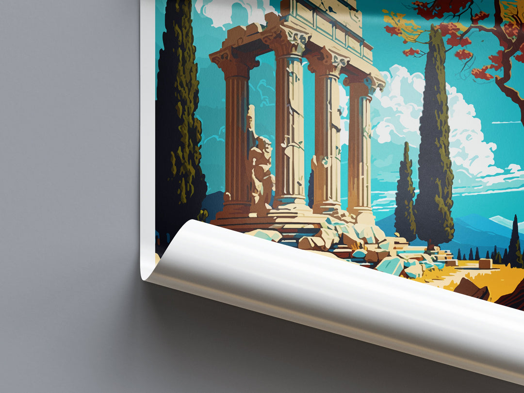 Olympia Travel Print Wall Art Olympia Greece Wall Hanging Home Decoration Olympia Gift Art Lovers Wall Art Print Olympia Greece Wall Art