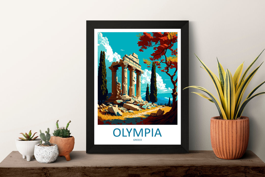 Olympia Travel Print Wall Art Olympia Greece Wall Hanging Home Decoration Olympia Gift Art Lovers Wall Art Print Olympia Greece Wall Art