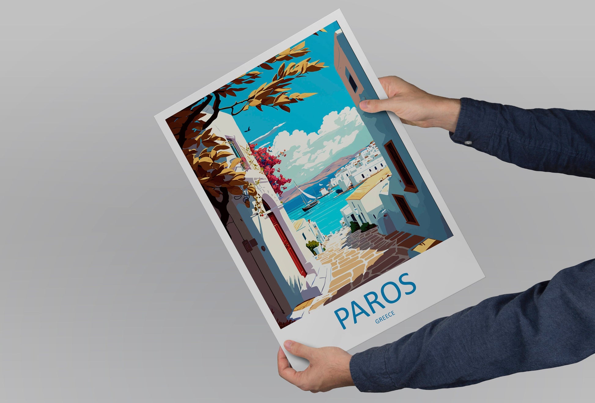 Paros Travel Print Wall Art Paros Greece Wall Hanging Home Decoration Paros Gift Art Lovers Wall Art Print Paros Greece Wall Art