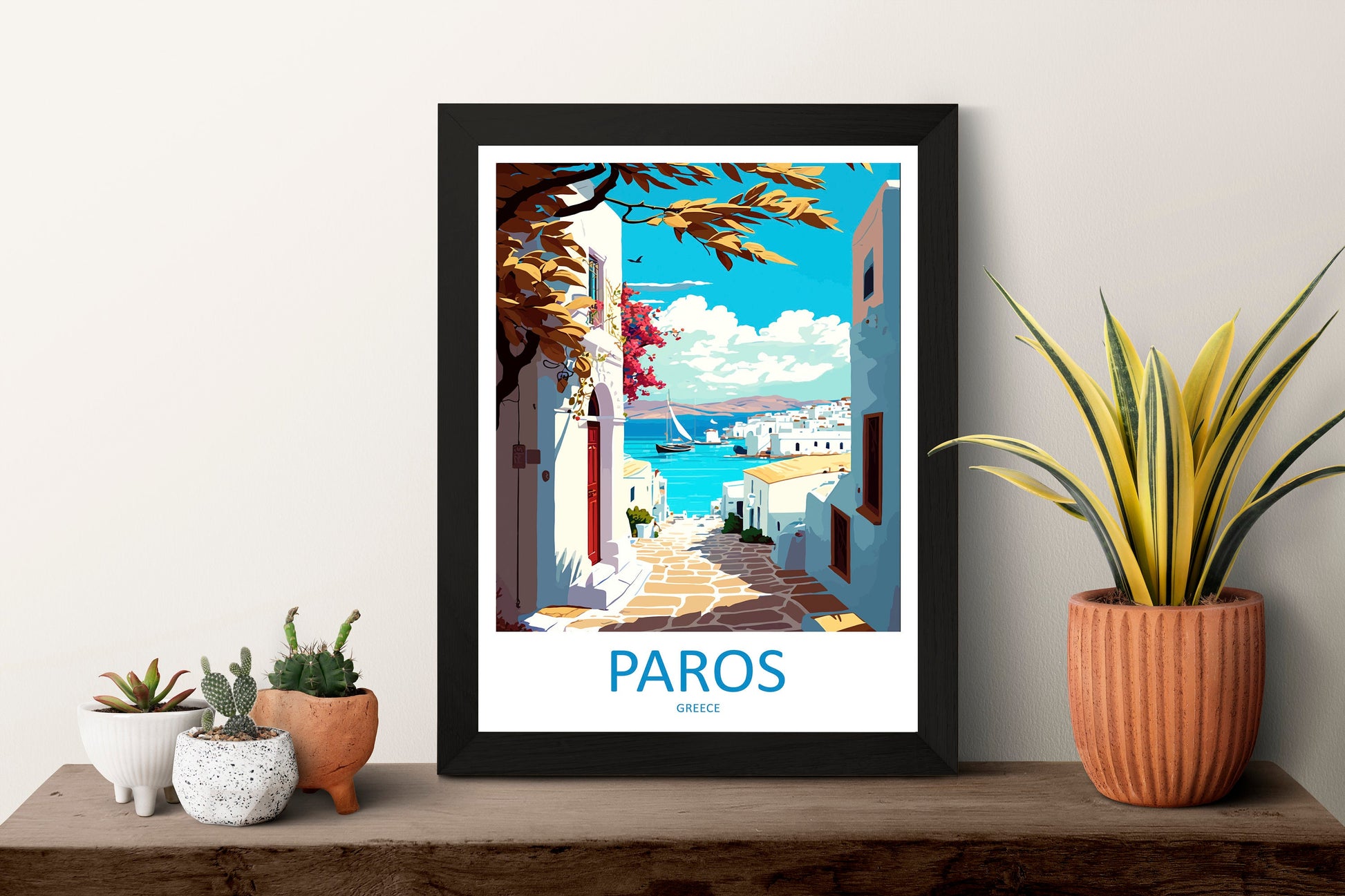Paros Travel Print Wall Art Paros Greece Wall Hanging Home Decoration Paros Gift Art Lovers Wall Art Print Paros Greece Wall Art