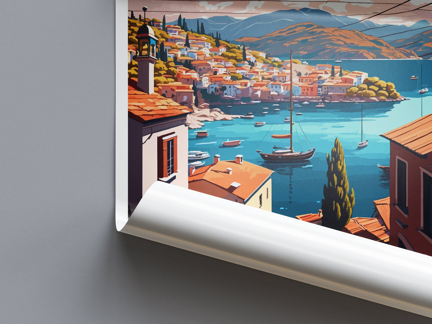 Poros Travel Print Wall Art Poros Greece Wall Hanging Home Decoration Poros Gift Art Lovers Wall Art Print Poros Greece Wall Art