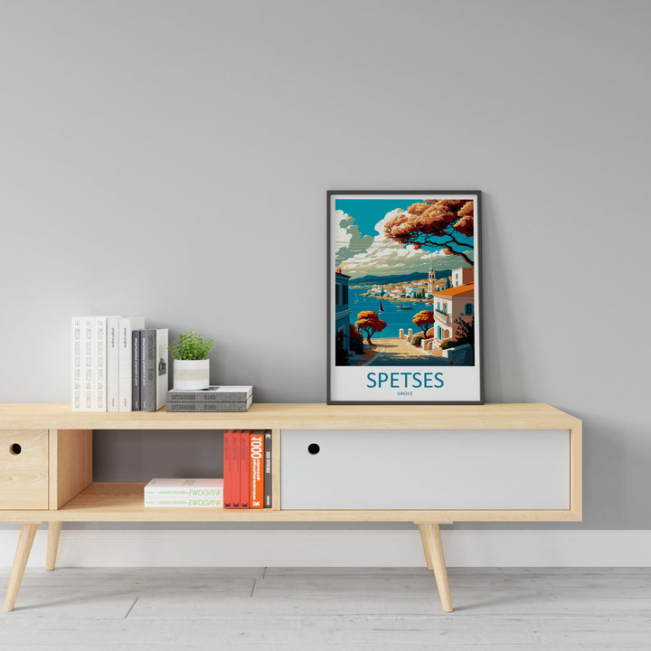 Spetses Travel Print Wall Art Spetses Greece Wall Hanging Home Decoration Spetses Gift Art Lovers Wall Art Print Spetses Greece Wall Art