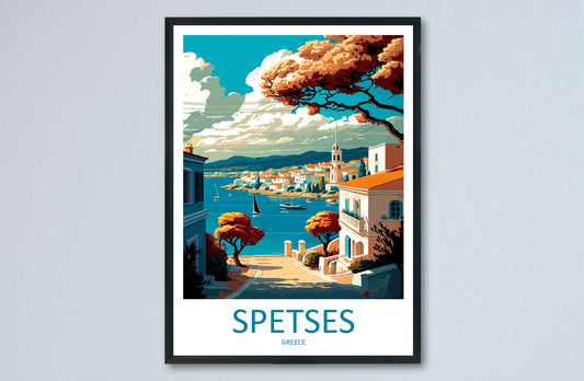 Spetses Travel Print Wall Art Spetses Greece Wall Hanging Home Decoration Spetses Gift Art Lovers Wall Art Print Spetses Greece Wall Art