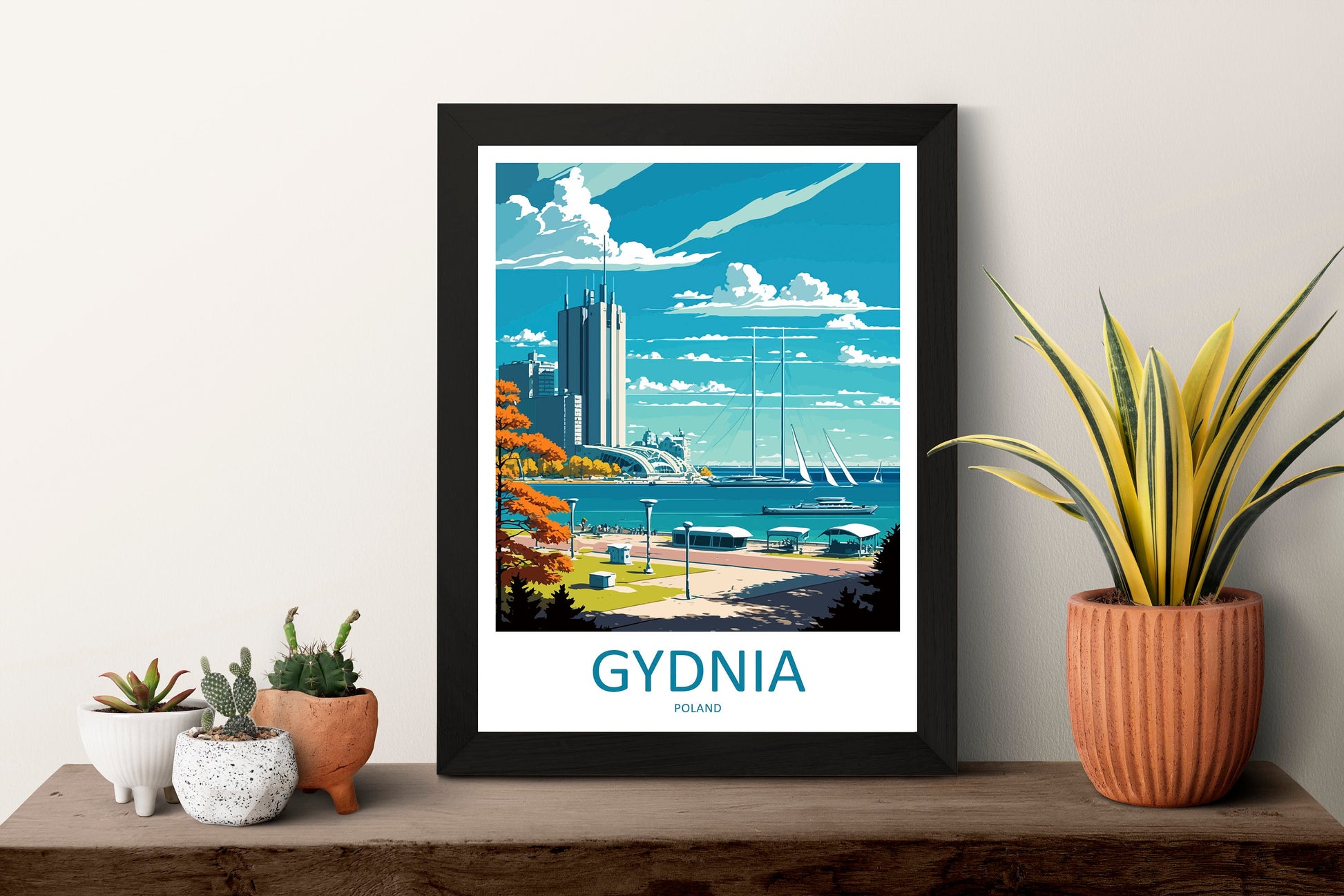 Gydnia Travel Print Wall Art Gydnia Wall Hanging Home Décor Gydnia Gift Art Lovers Poland Art Lover Gift Gydnia Travel Wall Art