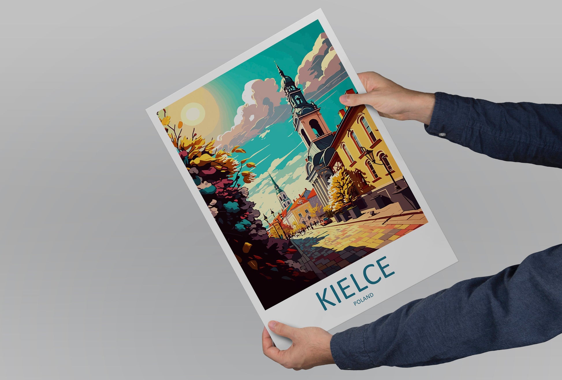 Kielce Travel Print Wall Art Kielce Wall Hanging Home Décor Kielce Gift Art Lovers Poland Art Lover Gift Kielce Travel Wall Art