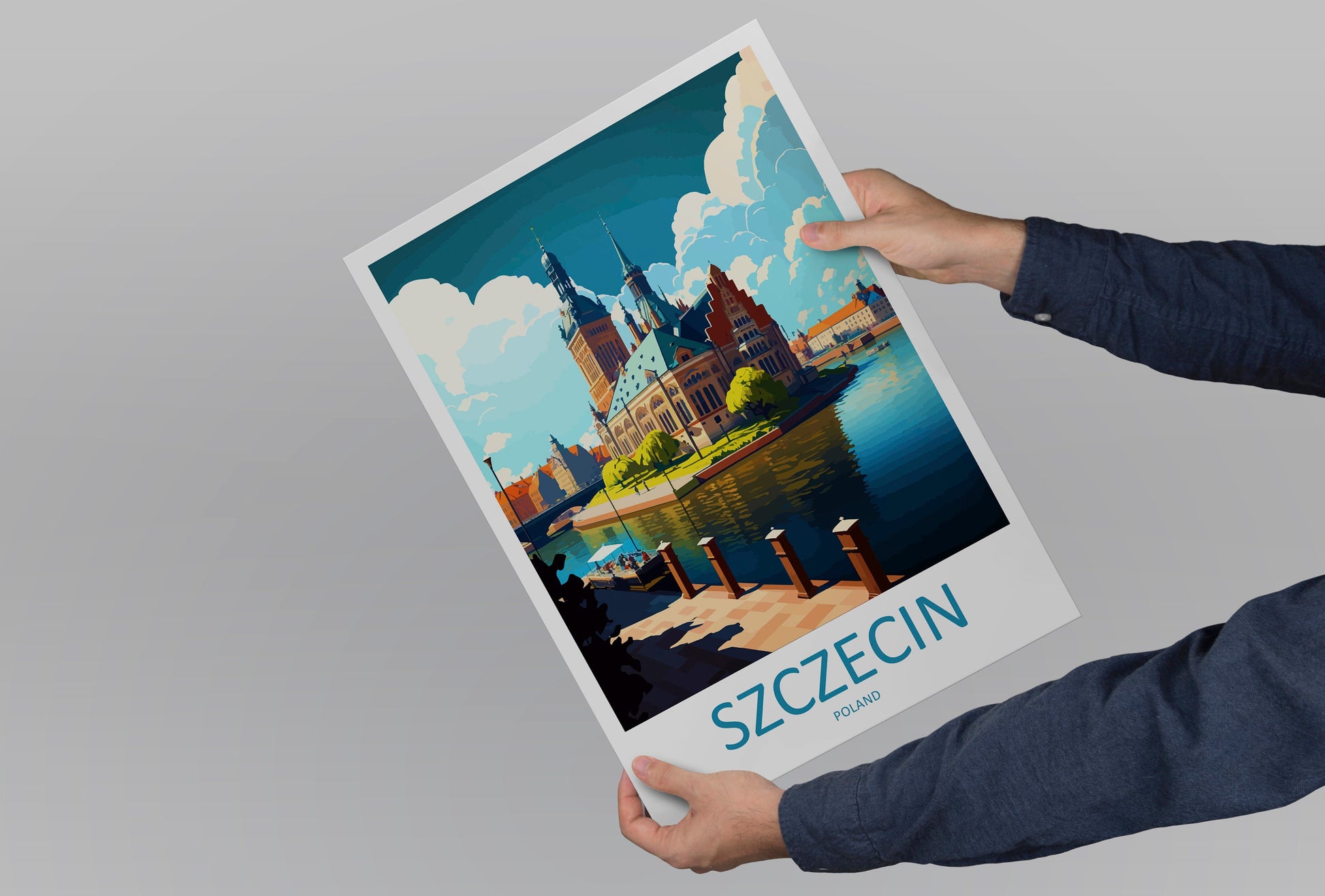 Szczecin Travel Print Wall Art Szczecin Wall Hanging Home Décor Szczecin Gift Art Lovers Poland Art Lover Gift Szczecin Travel Wall Art