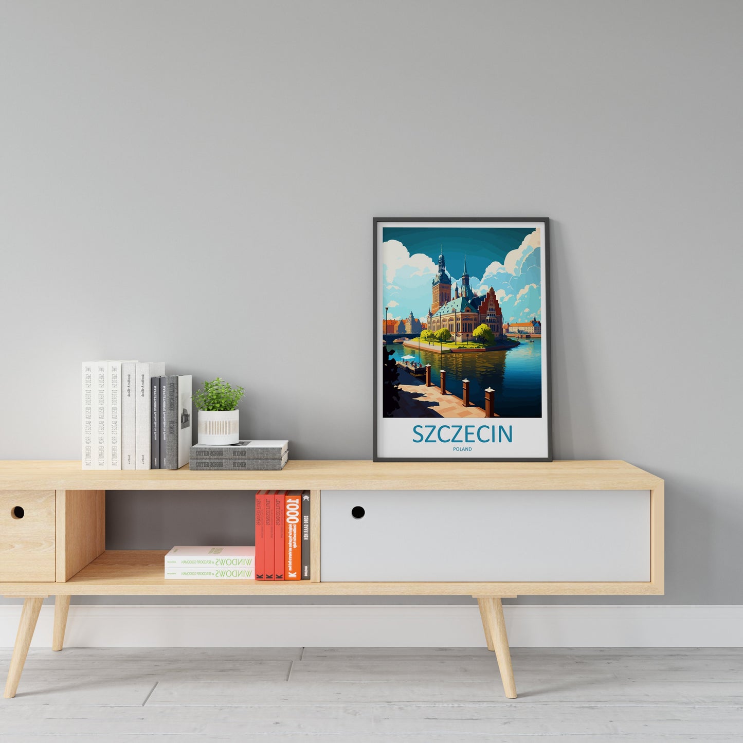 Szczecin Travel Print Wall Art Szczecin Wall Hanging Home Décor Szczecin Gift Art Lovers Poland Art Lover Gift Szczecin Travel Wall Art