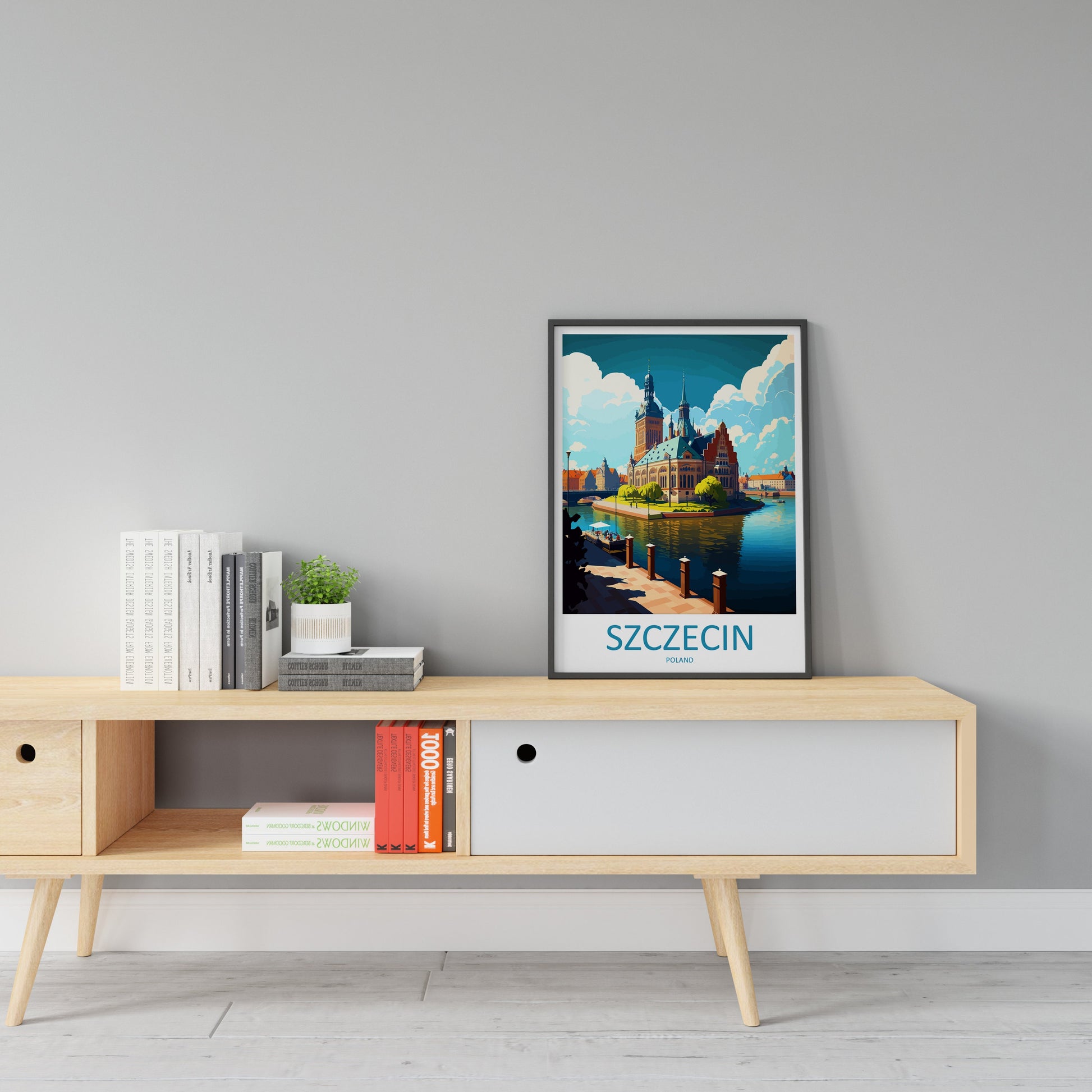 Szczecin Travel Print Wall Art Szczecin Wall Hanging Home Décor Szczecin Gift Art Lovers Poland Art Lover Gift Szczecin Travel Wall Art