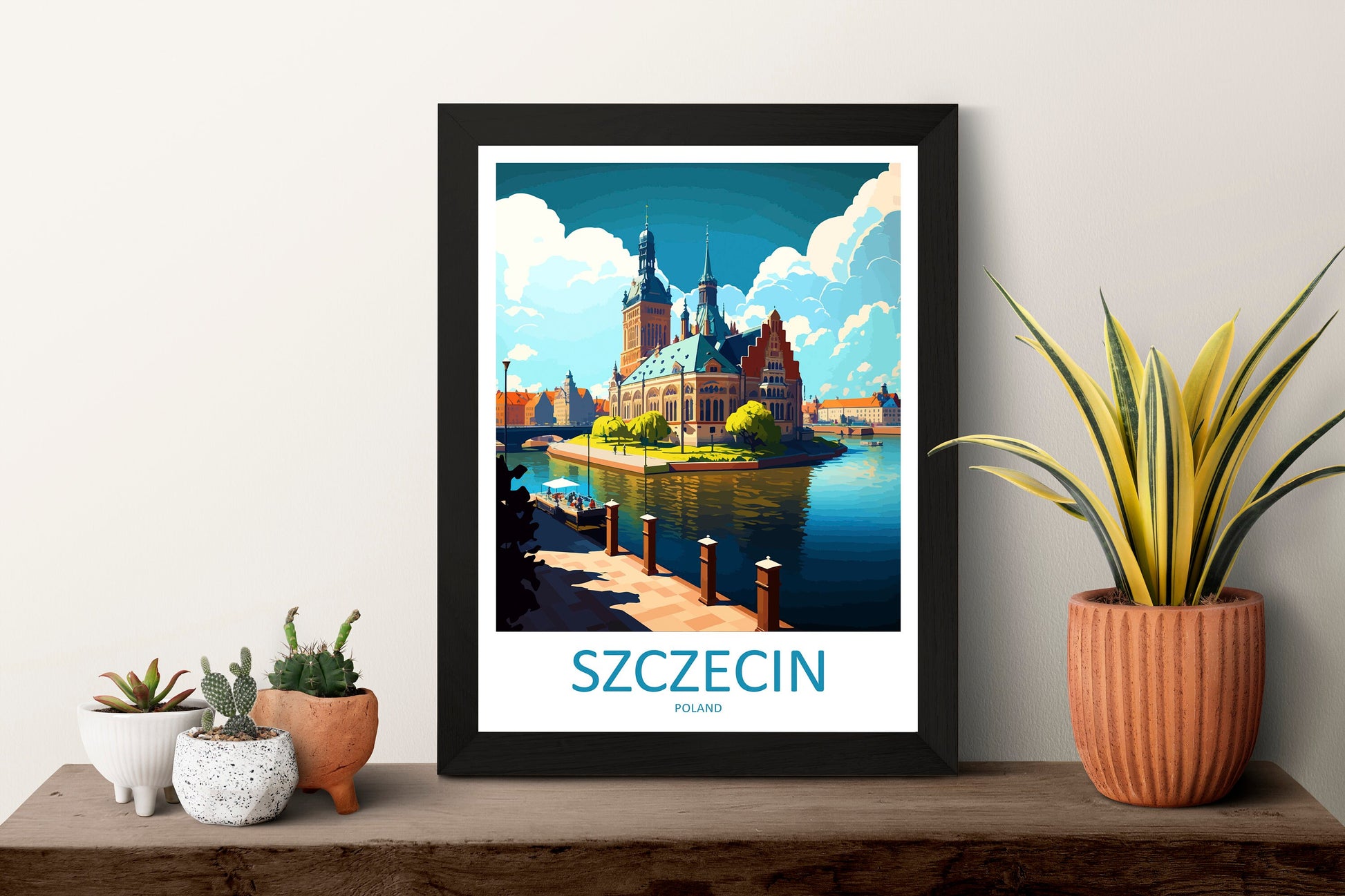 Szczecin Travel Print Wall Art Szczecin Wall Hanging Home Décor Szczecin Gift Art Lovers Poland Art Lover Gift Szczecin Travel Wall Art