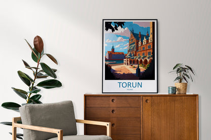 Torun Travel Print Wall Art Torun Wall Hanging Home Décor Torun Gift Art Lovers Poland Art Lover Gift Torun Travel Wall Art