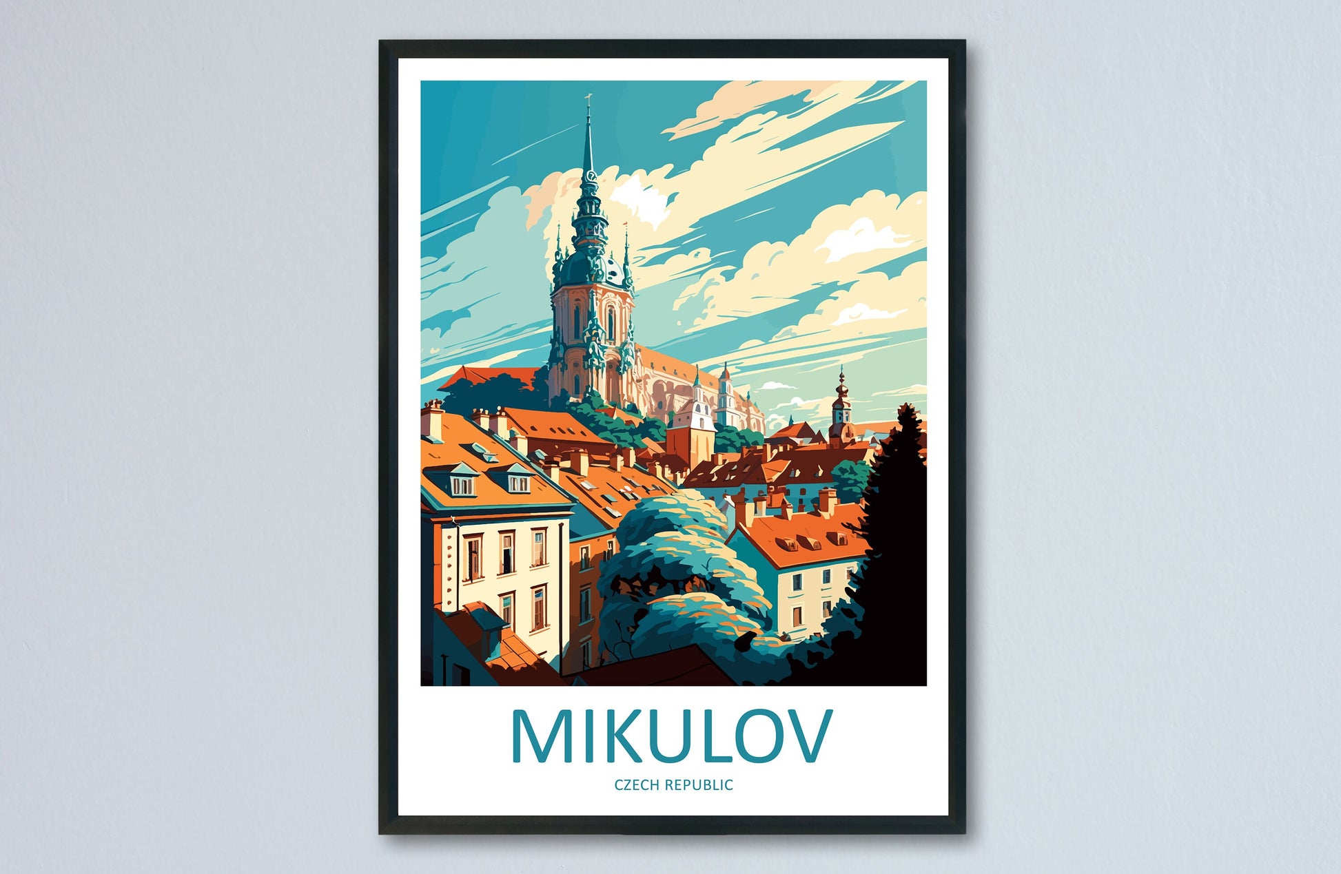 Mikulov Travel Print Wall Art Mikulov Wall Hanging Home Décor Mikulov Gift Art Lovers Czech Republic Art Lover Gift Mikulov Art Decor