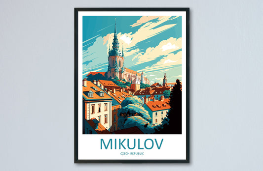 Mikulov Travel Print Wall Art Mikulov Wall Hanging Home Décor Mikulov Gift Art Lovers Czech Republic Art Lover Gift Mikulov Art Decor