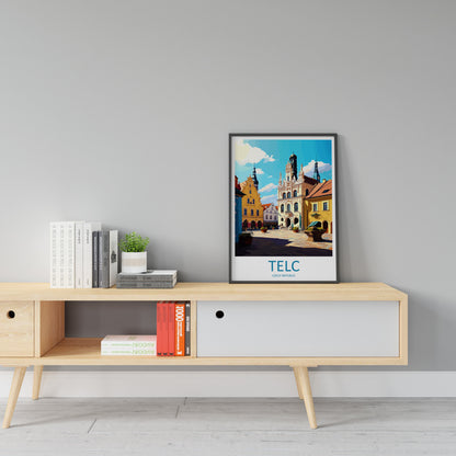 Telc Travel Print Wall Art Telc Wall Hanging Home Décor Telc Gift Art Lovers Czech Republic Art Lover Gift Telc Art Decor