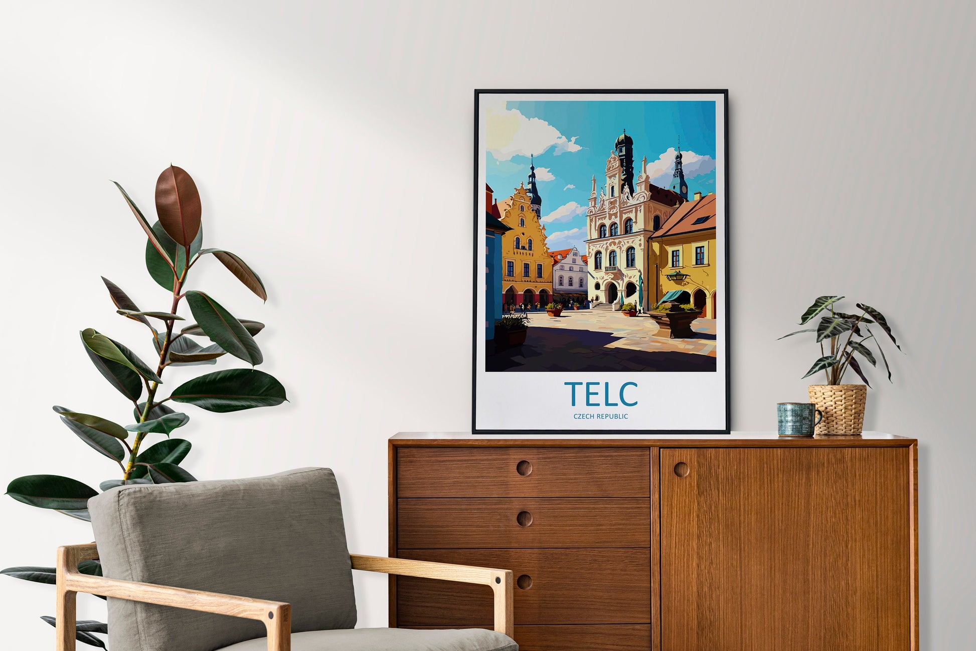 Telc Travel Print Wall Art Telc Wall Hanging Home Décor Telc Gift Art Lovers Czech Republic Art Lover Gift Telc Art Decor