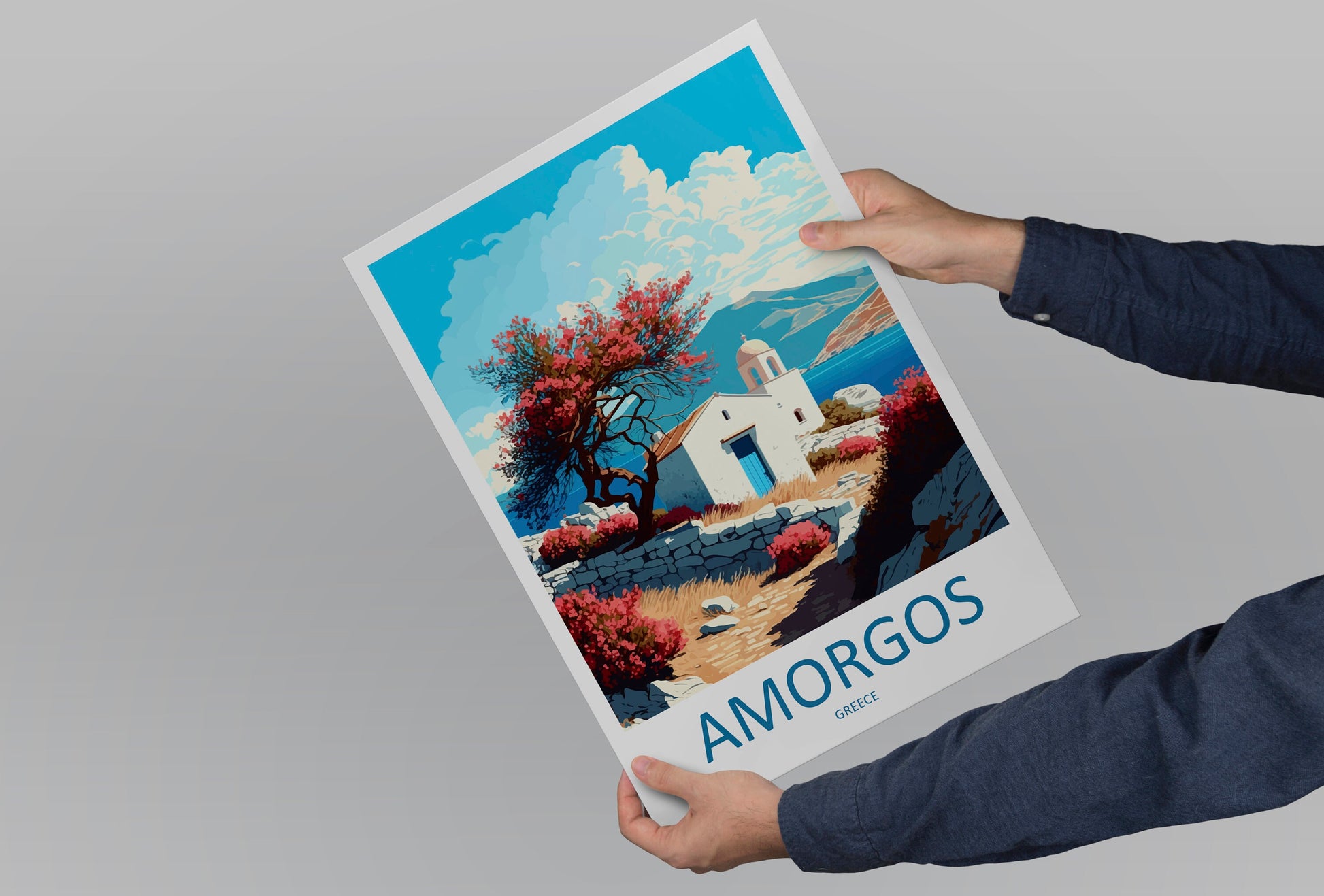 Amorgos Travel Print Wall Art Amorgos Greece Wall Hanging Home Decoration Amorgos Gift Art Lovers Wall Art Print Amorgos Greece Wall Art