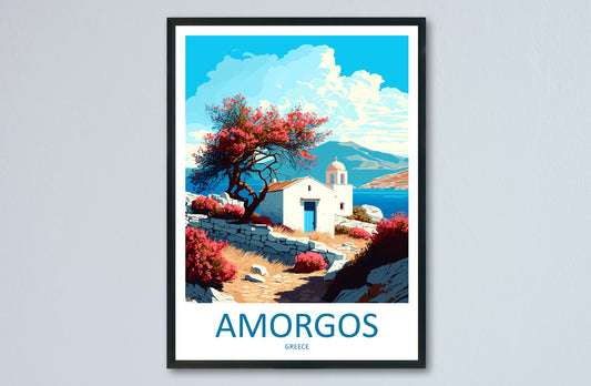 Amorgos Travel Print Wall Art Amorgos Greece Wall Hanging Home Decoration Amorgos Gift Art Lovers Wall Art Print Amorgos Greece Wall Art