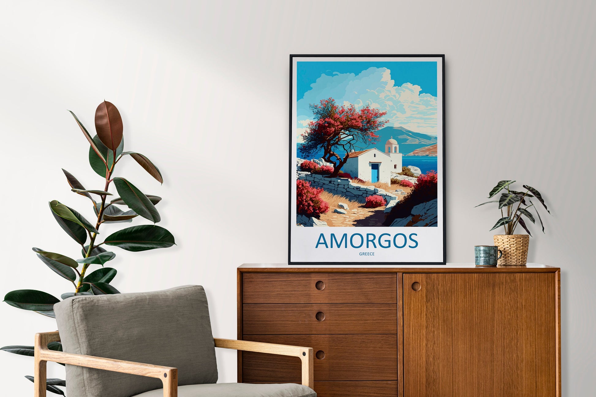 Amorgos Travel Print Wall Art Amorgos Greece Wall Hanging Home Decoration Amorgos Gift Art Lovers Wall Art Print Amorgos Greece Wall Art