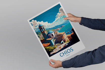 Chios Travel Print Wall Art Chios Greece Wall Hanging Home Decoration Chios Gift Art Lovers Wall Art Print Chios Greece Wall Art