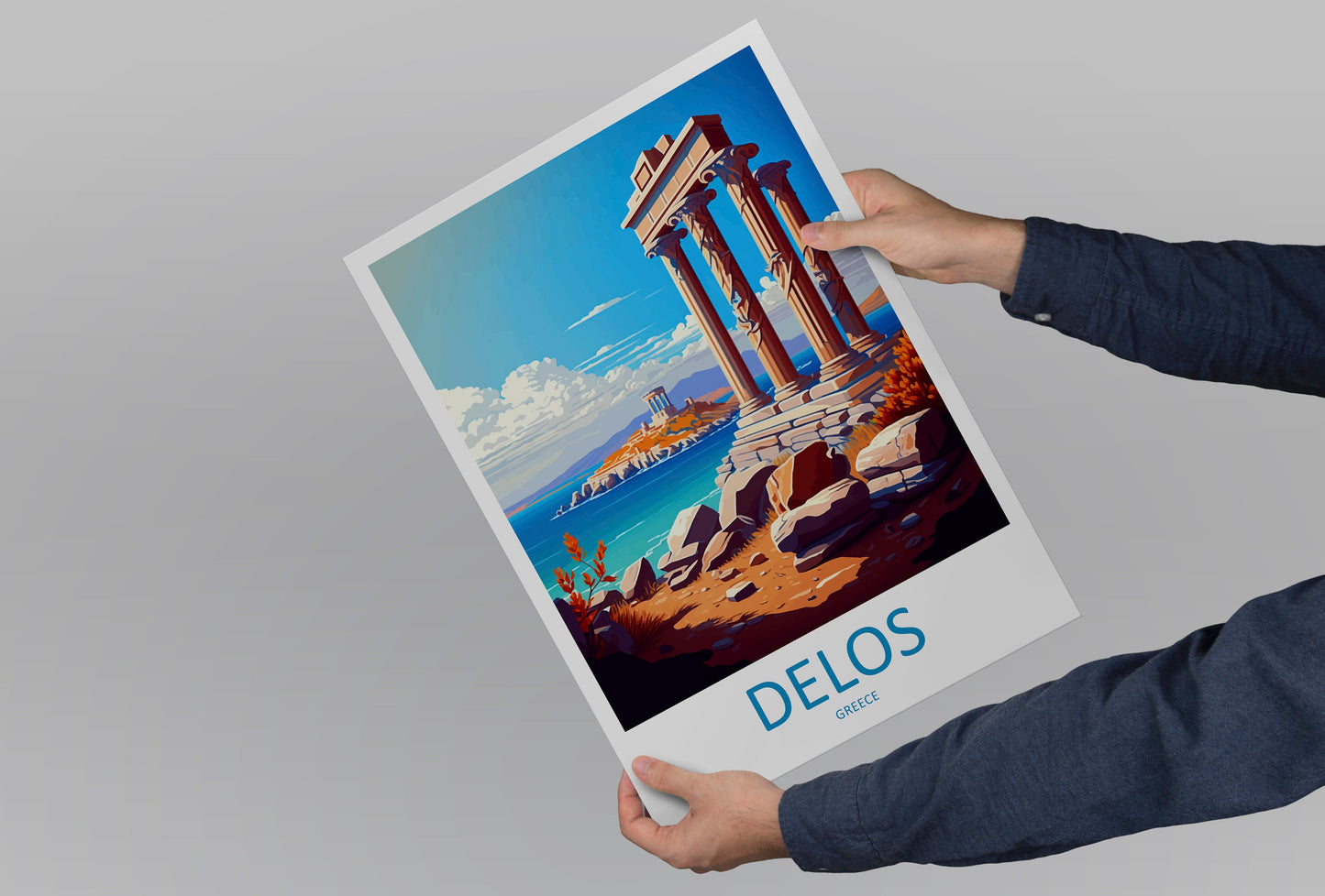 Delos Travel Print Wall Art Delos Greece Wall Hanging Home Decoration Delos Gift Art Lovers Wall Art Print Delos Greece Wall Art