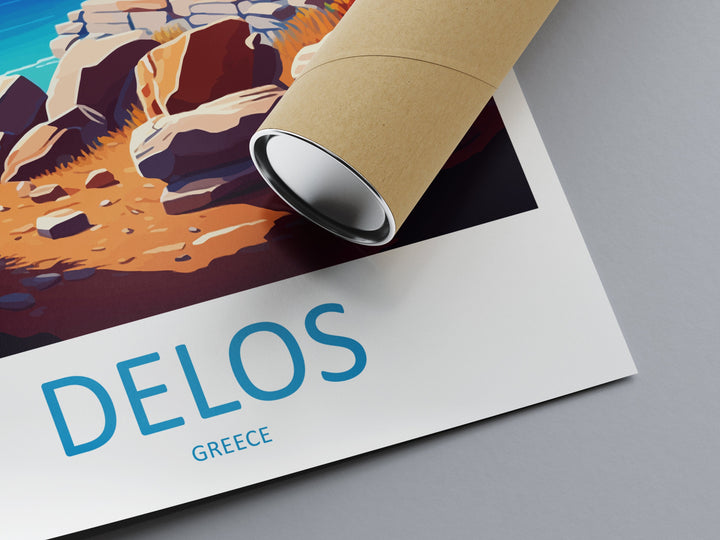 Delos Travel Print Wall Art Delos Greece Wall Hanging Home Decoration Delos Gift Art Lovers Wall Art Print Delos Greece Wall Art