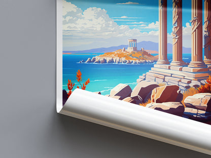 Delos Travel Print Wall Art Delos Greece Wall Hanging Home Decoration Delos Gift Art Lovers Wall Art Print Delos Greece Wall Art