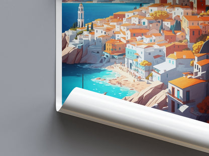 Hydra Travel Print Wall Art Hydra Greece Wall Hanging Home Decoration Hydra Gift Art Lovers Wall Art Print Hydra Greece Wall Art
