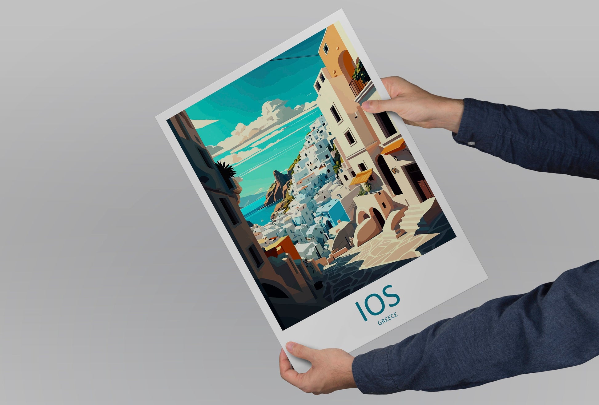 Ios Travel Print Wall Art Ios Greece Wall Hanging Home Decoration Ios Gift Art Lovers Wall Art Print Ios Greece Wall Art