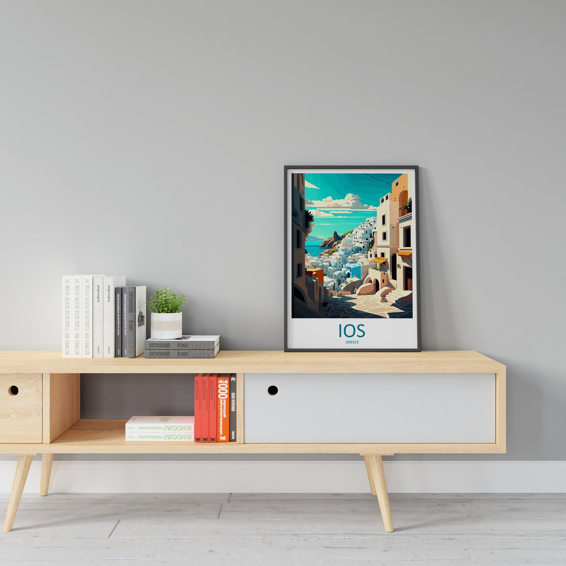 Ios Travel Print Wall Art Ios Greece Wall Hanging Home Decoration Ios Gift Art Lovers Wall Art Print Ios Greece Wall Art