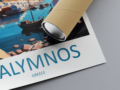 Kalymnos Travel Print Wall Art Kalymnos Greece Wall Hanging Home Decoration Kalymnos Gift Art Lovers Wall Art Print Kalymnos Greece Wall Art