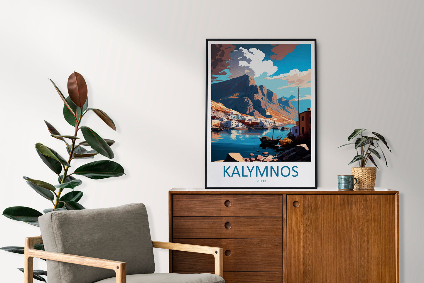 Kalymnos Travel Print Wall Art Kalymnos Greece Wall Hanging Home Decoration Kalymnos Gift Art Lovers Wall Art Print Kalymnos Greece Wall Art
