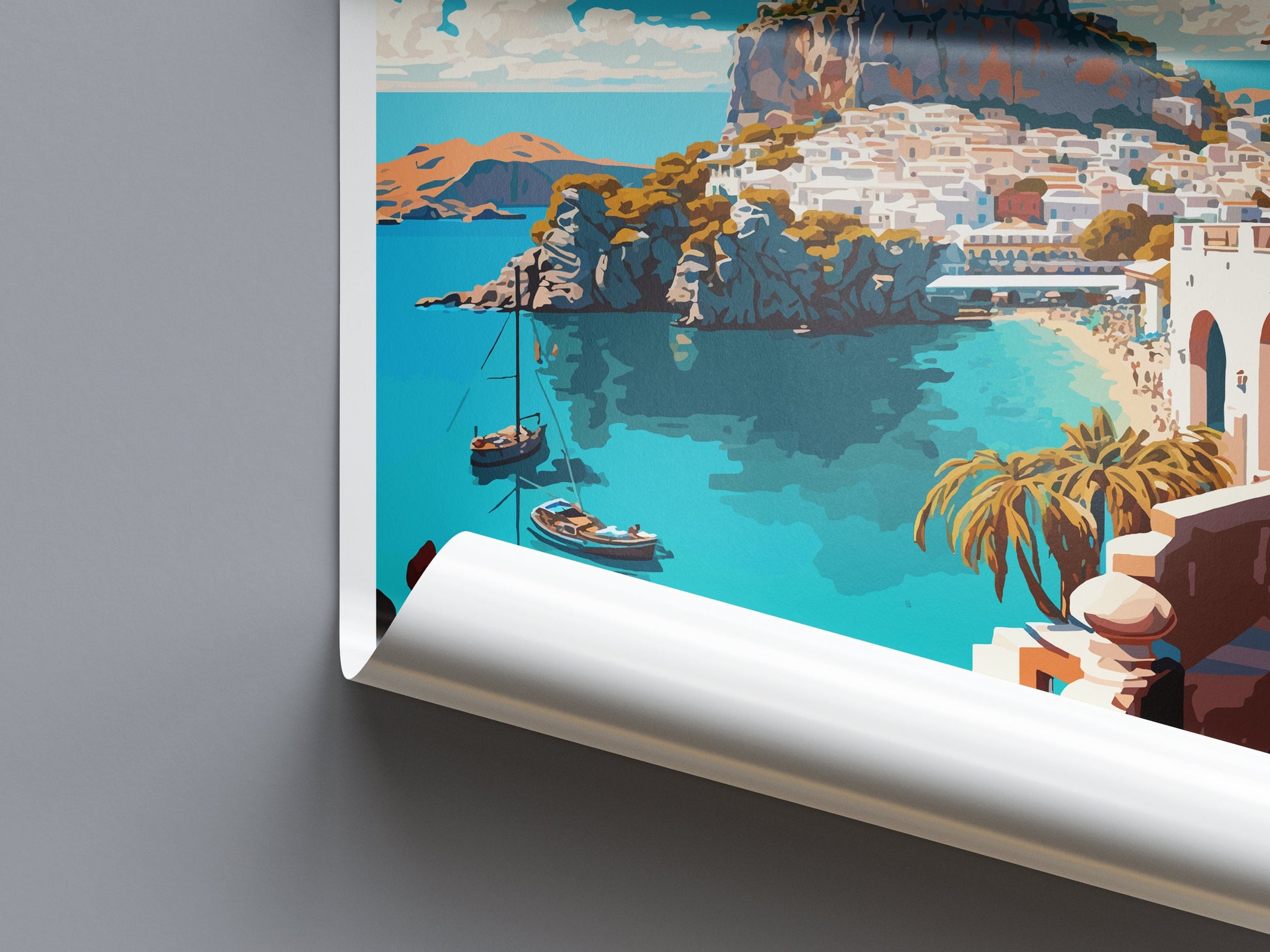 Lindos Travel Print Wall Art Lindos Greece Wall Hanging Home Decoration Lindos Gift Art Lovers Wall Art Print Lindos Greece Wall Art