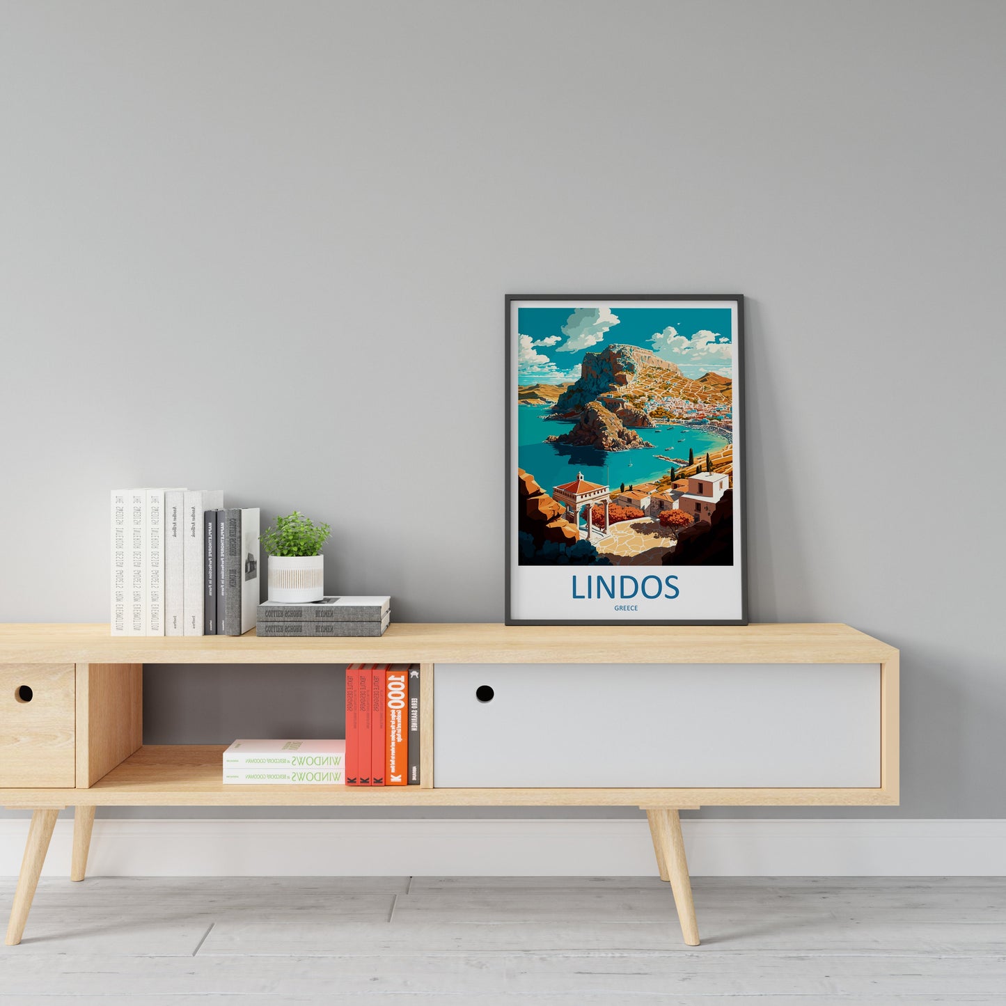 Lindos Travel Print Wall Art Lindos Greece Wall Hanging Home Decoration Lindos Gift Art Lovers Wall Art Print Lindos Greece Wall Art