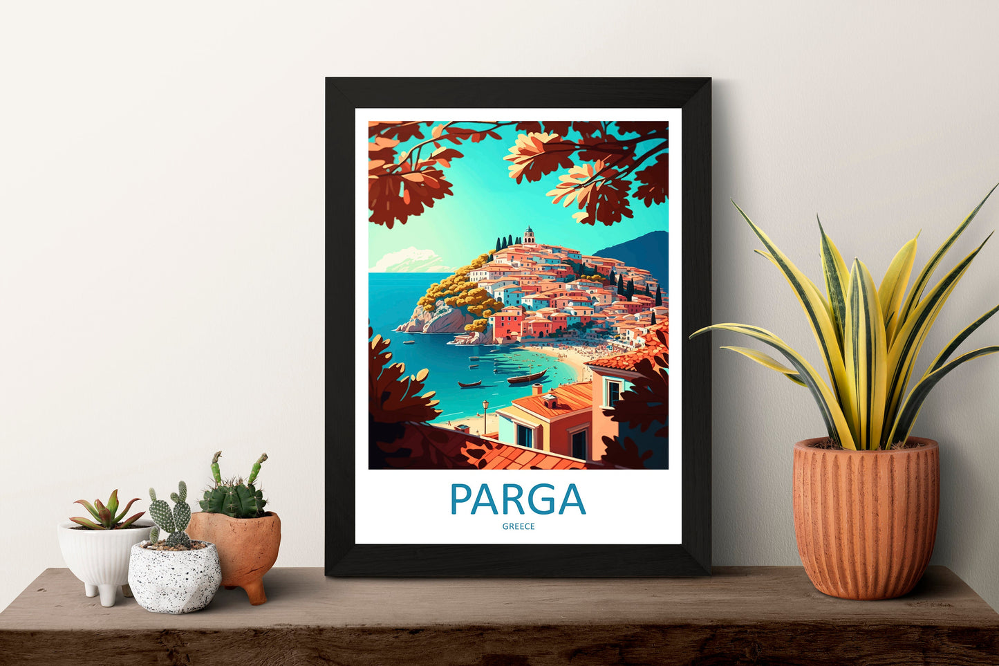 Parga Travel Print Wall Art Parga Greece Wall Hanging Home Decoration Parga Gift Art Lovers Wall Art Print Parga Greece Wall Art