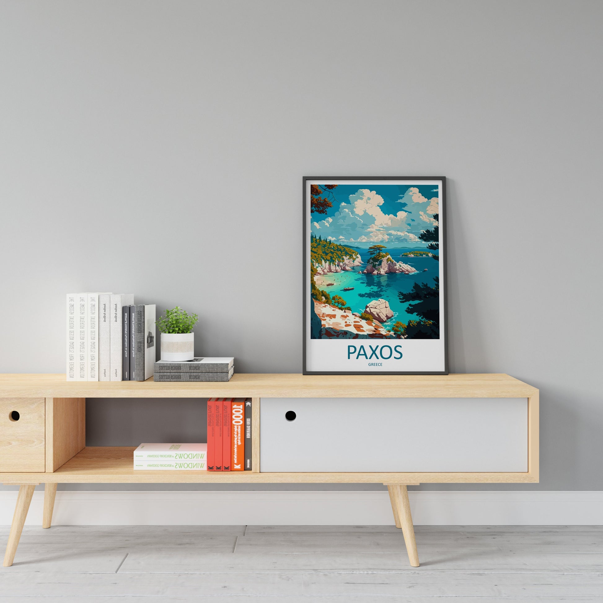 Paxos Travel Print Wall Art Paxos Greece Wall Hanging Home Decoration Paxos Gift Art Lovers Wall Art Print Paxos Greece Wall Art