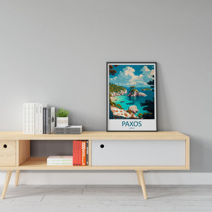 Paxos Travel Print Wall Art Paxos Greece Wall Hanging Home Decoration Paxos Gift Art Lovers Wall Art Print Paxos Greece Wall Art