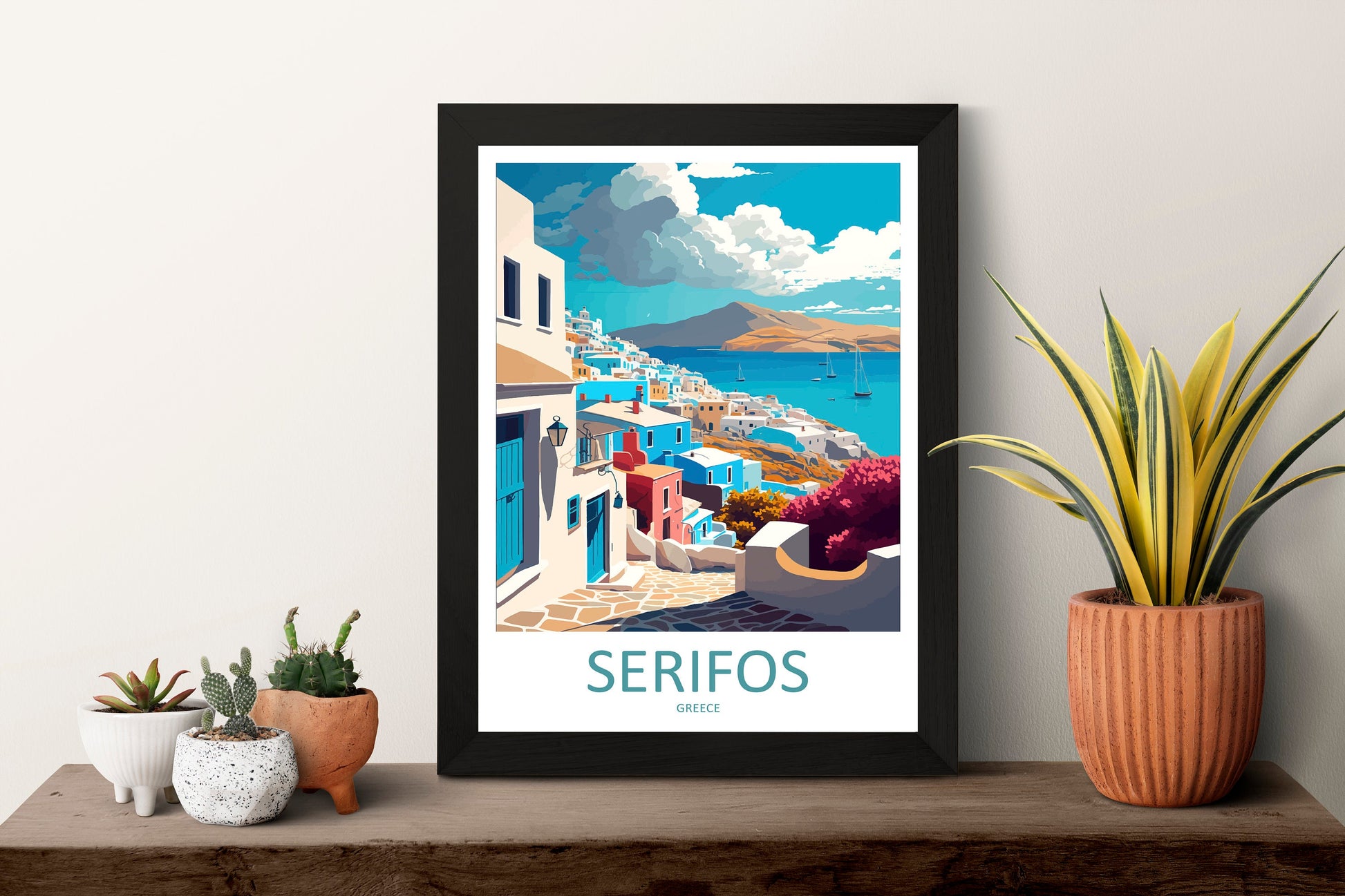 Serifos Travel Print Wall Art Serifos Greece Wall Hanging Home Decoration Serifos Gift Art Lovers Wall Art Print Serifos Greece Wall Art