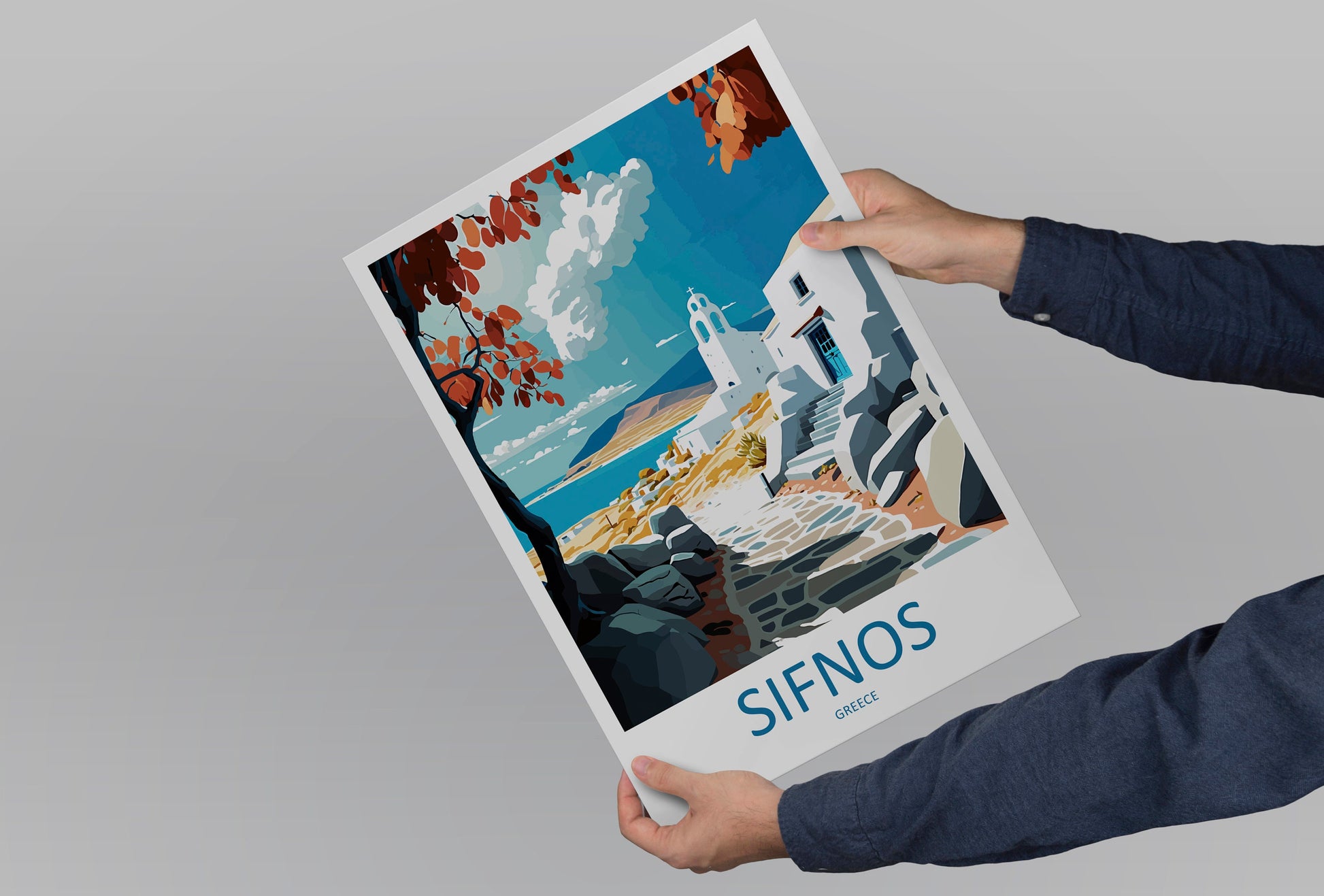 Sifnos Travel Print Wall Art Sifnos Greece Wall Hanging Home Decoration Sifnos Gift Art Lovers Wall Art Print Sifnos Greece Wall Art