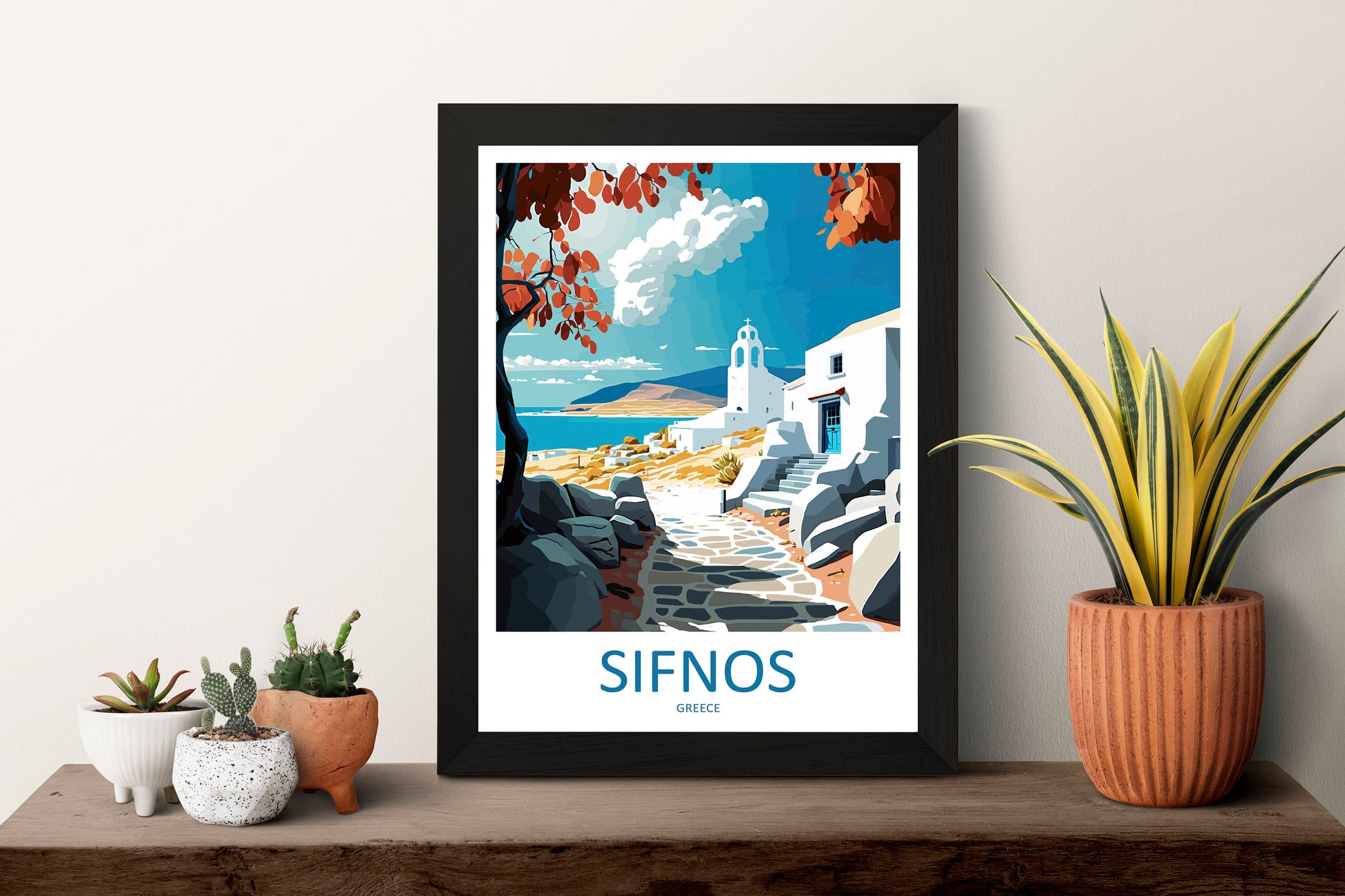 Sifnos Travel Print Wall Art Sifnos Greece Wall Hanging Home Decoration Sifnos Gift Art Lovers Wall Art Print Sifnos Greece Wall Art