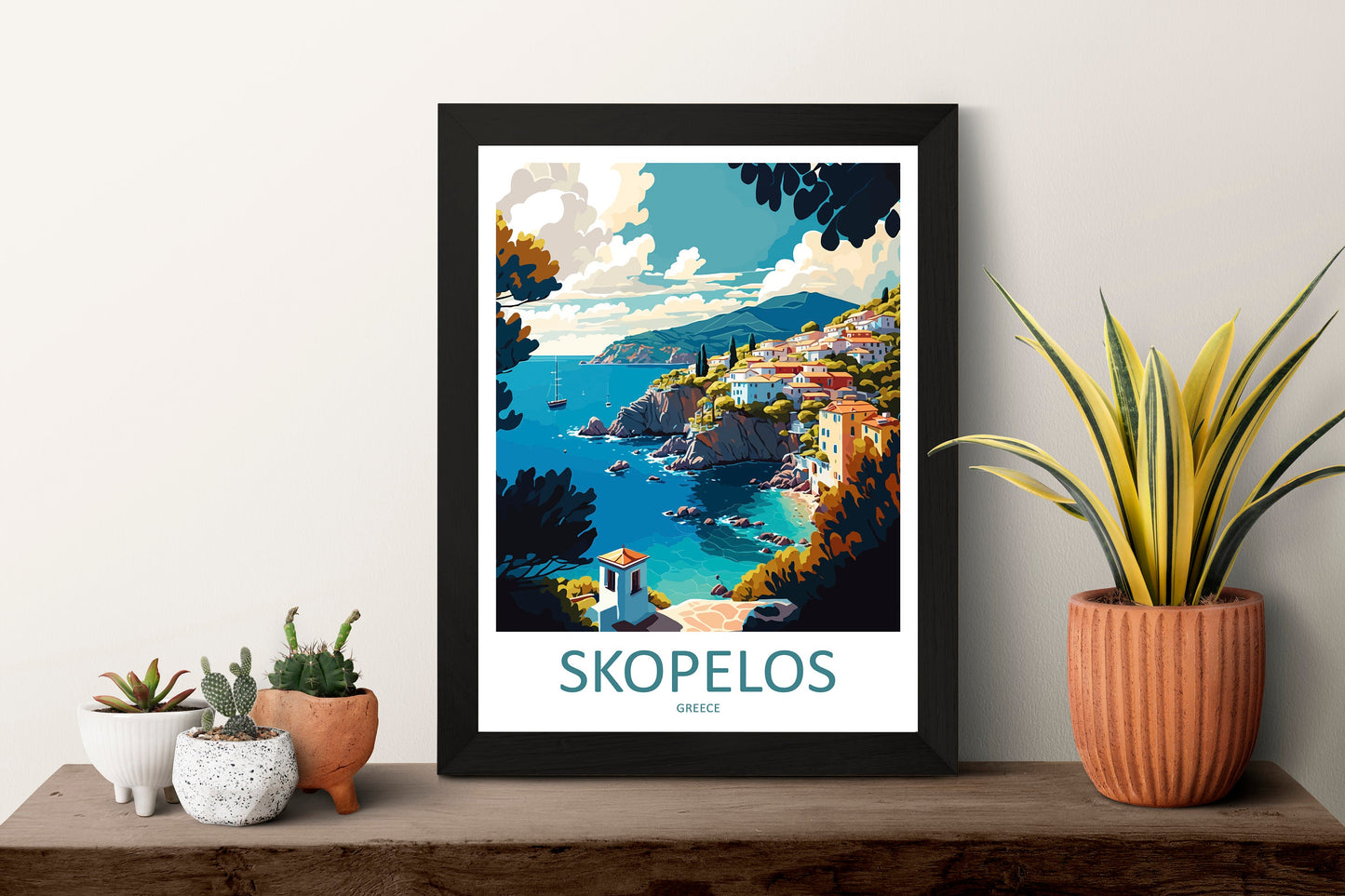 Skopelos Travel Print Wall Art Skopelos Greece Wall Hanging Home Decoration Skopelos Gift Art Lovers Wall Art Print Skopelos Greece Wall Art