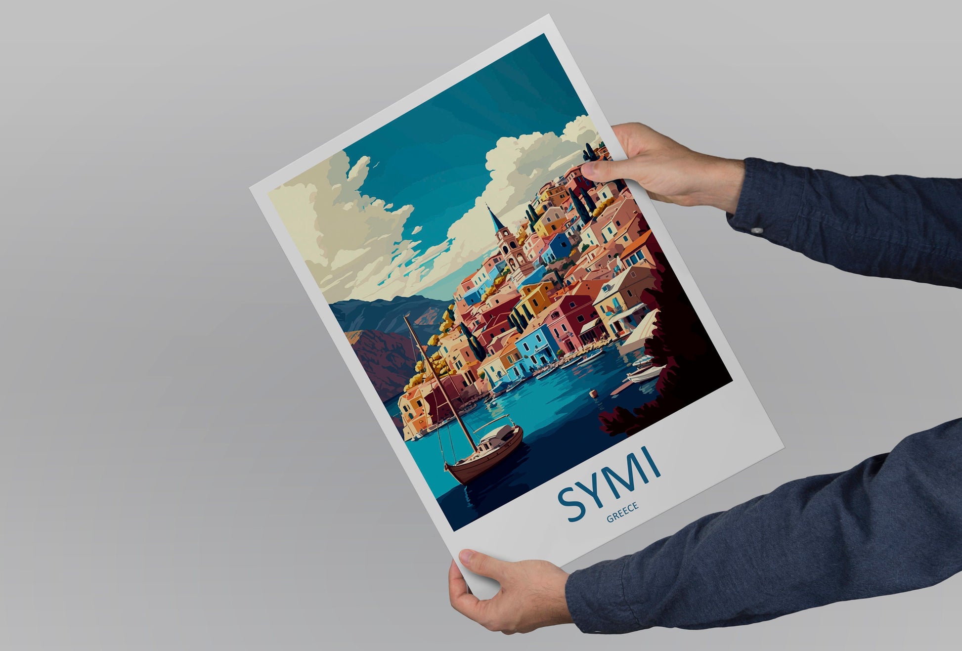 Symi Travel Print Wall Art Symi Greece Wall Hanging Home Decor Symi Gift Art Lovers Wall Art Print Symi Greece Wall Art Poster