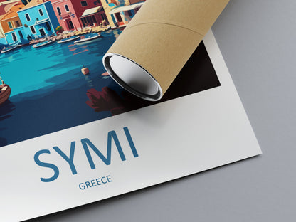 Symi Travel Print Wall Art Symi Greece Wall Hanging Home Decor Symi Gift Art Lovers Wall Art Print Symi Greece Wall Art Poster