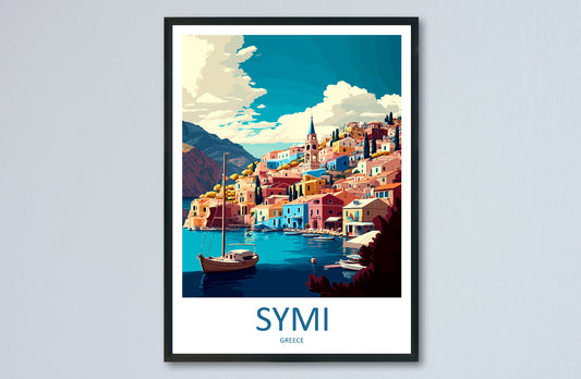 Symi Travel Print Wall Art Symi Greece Wall Hanging Home Decor Symi Gift Art Lovers Wall Art Print Symi Greece Wall Art Poster