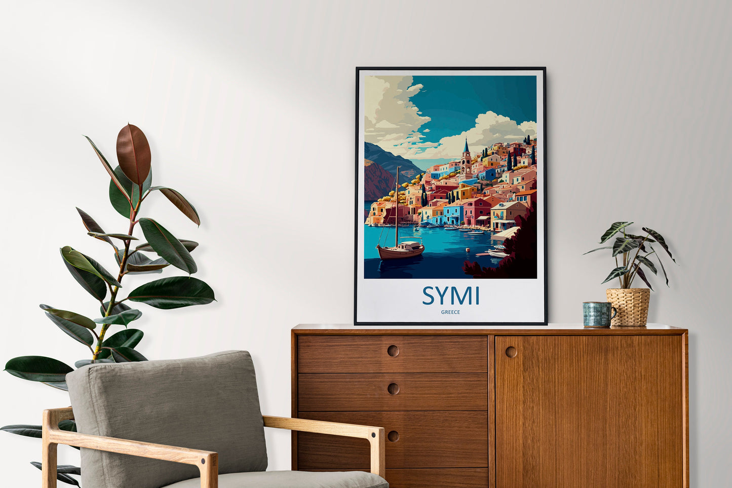 Symi Travel Print Wall Art Symi Greece Wall Hanging Home Decor Symi Gift Art Lovers Wall Art Print Symi Greece Wall Art Poster