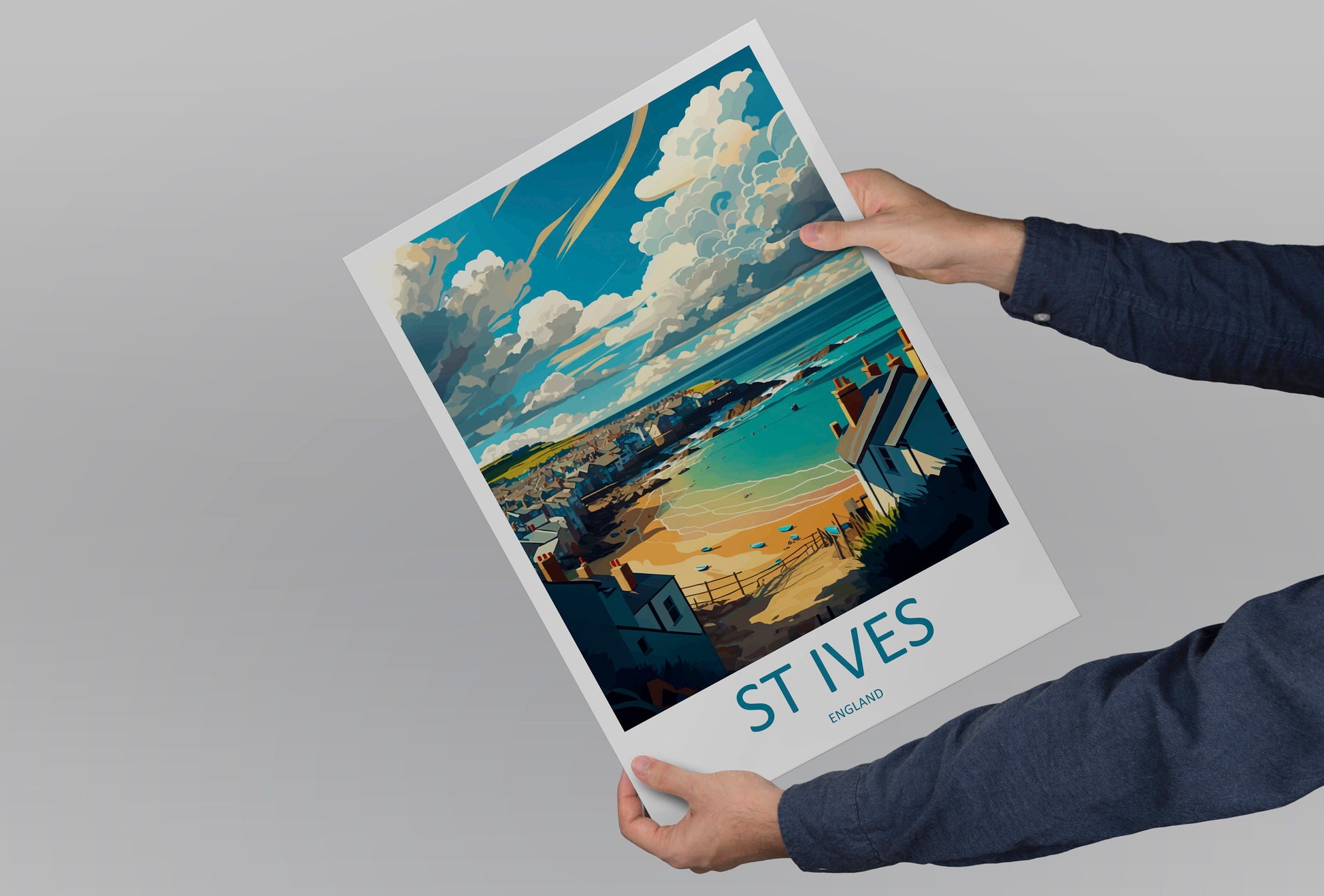 St Ives Travel Print Wall Art St Ives Wall Hanging Home Décor St Ives Gift Art Lovers England Art Lover Gift St Ives Travel Souvenir