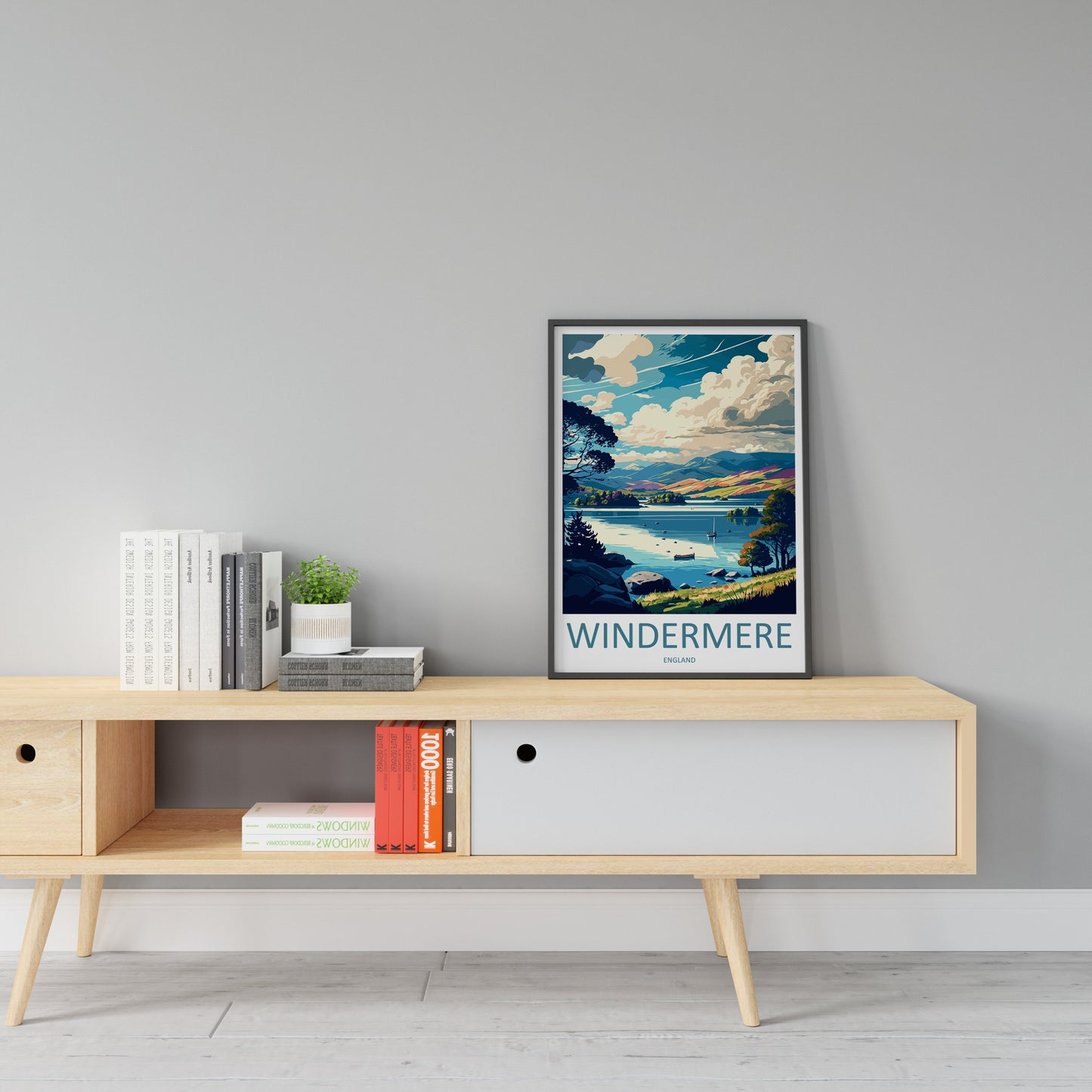 Windermere Travel Print Wall Art Windermere Wall Hanging Home Décor Windermere Gift Art Lovers England Art Lover Gift Windermere Souvenir
